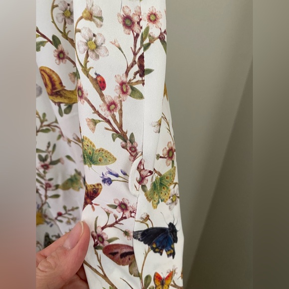 Zimmermann Frilled Tank MIDI Dress Garden Print Butterfly Size 2 / US Medium - Picture 11 of 16